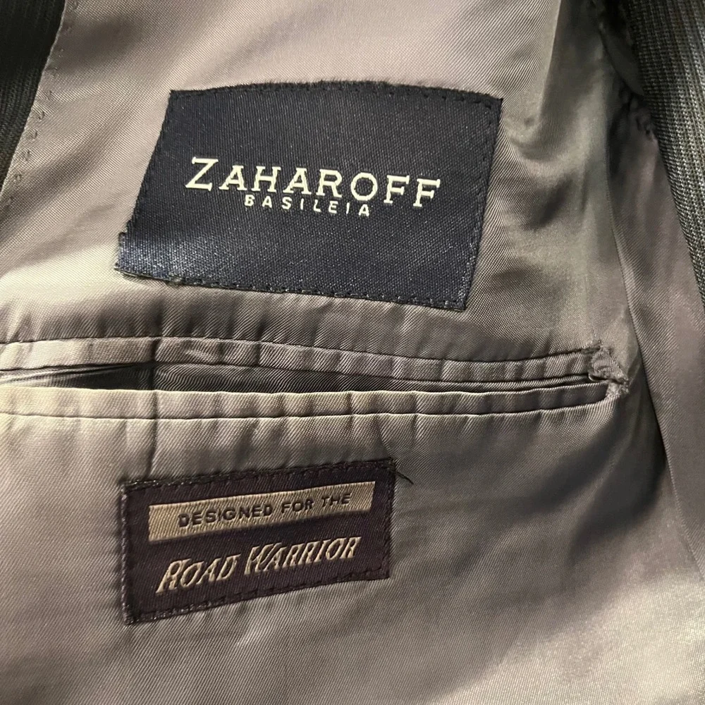 Zaharoff Basileia Nordstrom Road Warrior Mens Pinstripe Suit 46 Reg 46R